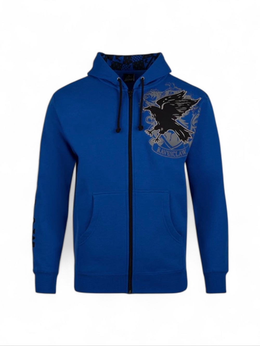 Ravenclaw Blue Zip-Up Hoodie with Crest
